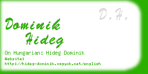 dominik hideg business card